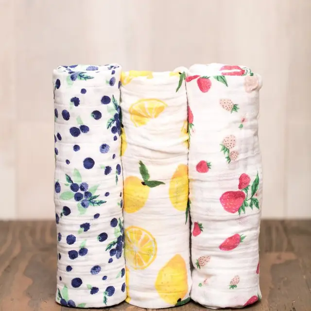 most popular newborn baby gift organic bamboo muslin swaddle