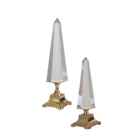 Gorgeous Hullot Crystal Craft Clear Crystal Tower Obelisk for Business Gift Home Art Decor