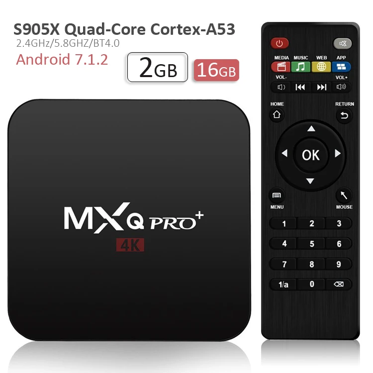 Android7.1 Amlogic S905X MX pro TV Box MX TV Center18.0 2GB RAM 16GB Flash Android tv box mx, Black
Android7.1 Amlogic S905X MX pro TV Box MX TV Center18.0 2GB RAM 16GB Flash Android tv box mx, Black