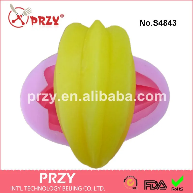 S4843 carambola 3D silicone mold for soap (1)