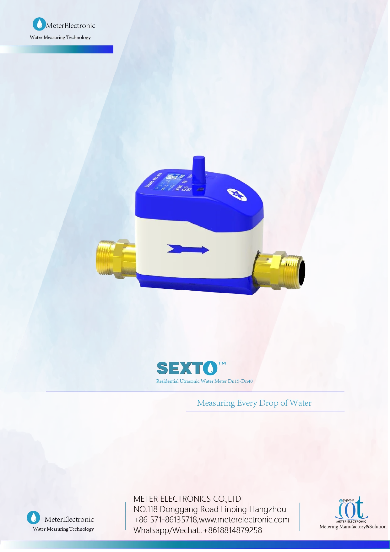 SEXTO Wireless Lora water meter with high accuracy flow r400 - ANKUX.COM