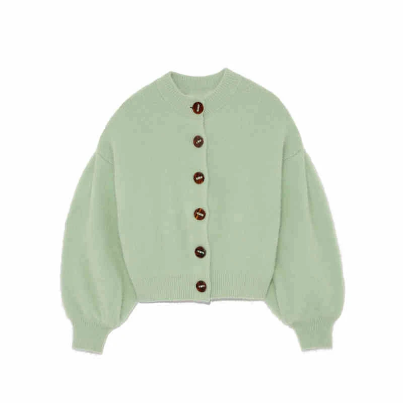 2018 Autumn / Winter new single-breasted lantern sleeves sweater women loose lazy wind sweater women's cardigan, Green black purple
2018 Autumn / Winter new single-breasted lantern sleeves sweater women loose lazy wind sweater women's cardigan, Green black purple