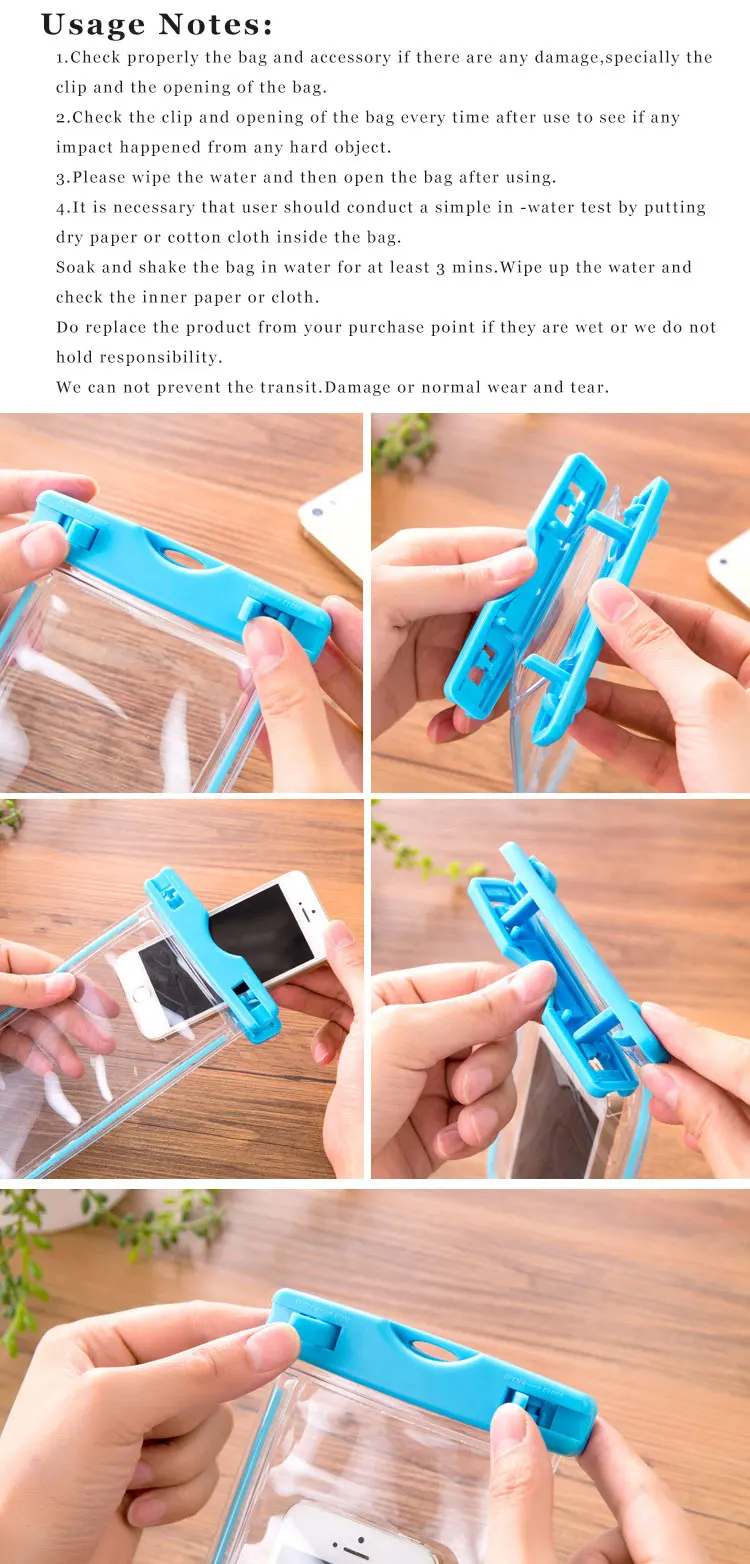 pvc mobile cell phone waterproof plastic polyester sports bag for phone (7)