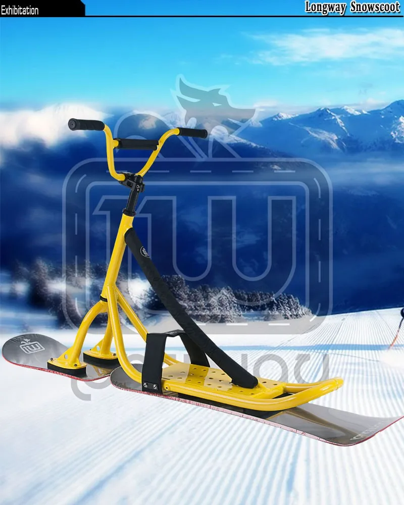 热卖自由式滑雪设备snowscoot成人雪地自行车