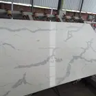Engineering calacatta marble white quartz slabs, high quality artificial calacatta quartz slab price