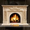 Vincentaa 2019 New Design Antique French Style Carved Fireplace Mantel With Lion