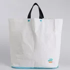 Folding tyvek tote shopping bag with customized printing zipper closure