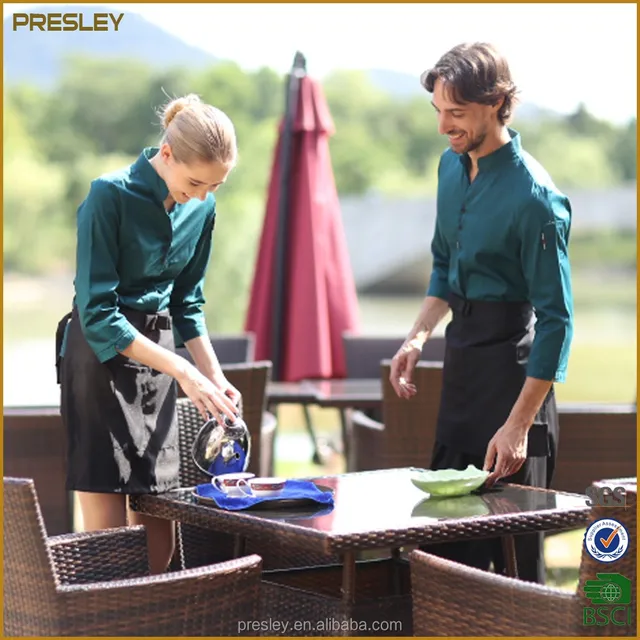 customized restaurant coffee shop waiter and waitress workwear