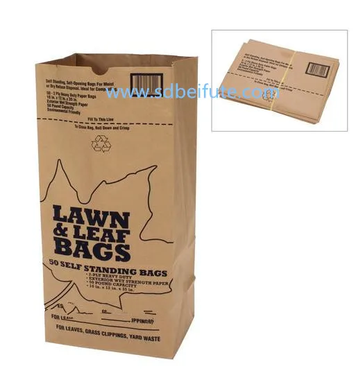 Compostable Paper Bag Yard Waste Garbage Paper Bag 30 Gallon With Logo Buy Garbage Paper Bag