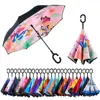 New design double sided custom printed logo reverse inverted upside down rian umbrella