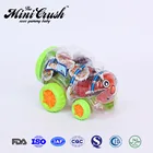 New confectionery coming!plastic mini jelly cup ,fruit shaped gummy candy in train jar factory china