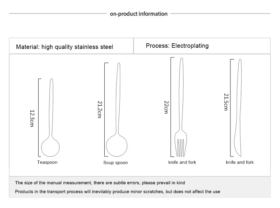 Luxury Blue Tableware Set 304 Stainless Steel Plating Gold Silver Knife Forks Cutlery Sets European Dinner Western Food 4pcs (2)