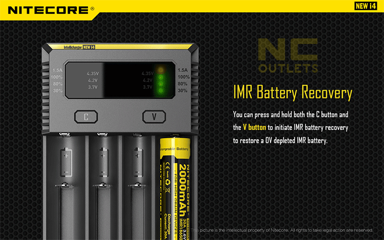 nitecore new i4 eu au uk us plug imr li ion aa 18650 dc 12v