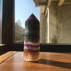 Wholesale Natural rainbow fluorite crystal points quartz wand for sale