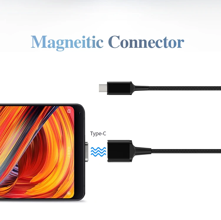 High quality fast charging magnetic usb cable 3 in 1 type c micro usb cable - ANKUX.COM