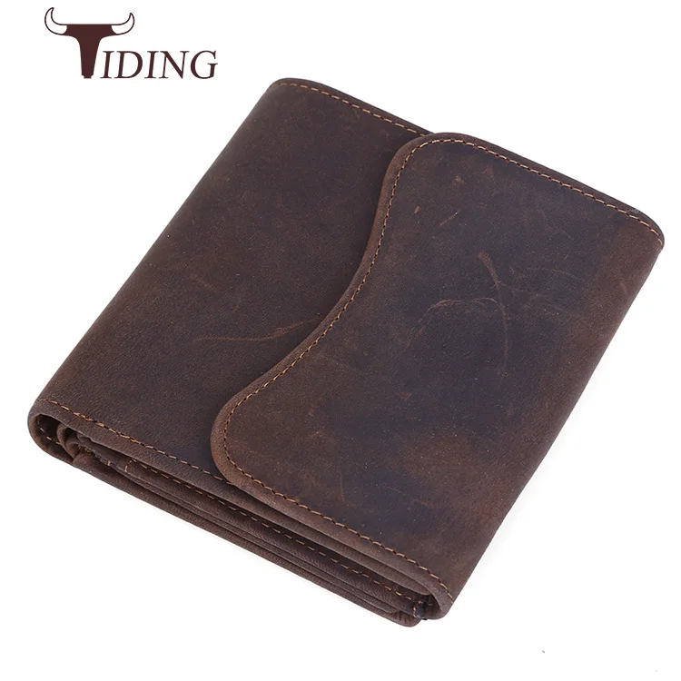 TIDING New Arrive Custom Logo Dark Brown Handmade Large Capacity Crazy Horse Leather Wallet Genuine Leather Trifold Wallet
TIDING New Arrive Custom Logo Dark Brown Handmade Large Capacity Crazy Horse Leather Wallet Genuine Leather Trifold Wallet