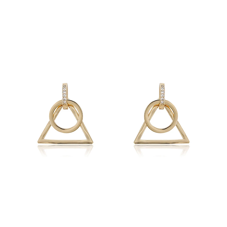 94520 beautiful geometric decorate dubai jewelry gold earrings triangle for girlfriend gift
94520 beautiful geometric decorate dubai jewelry gold earrings triangle for girlfriend gift