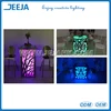 Led Disco table and Glass cocktail table stand table with colors change light inside