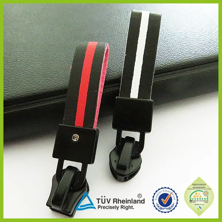 custom various leather zipper puller slider for clothing