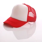 YUEXING Free Sample wholesale custom logo oem top quality 5 panel blank foam mesh trucker cap without logo