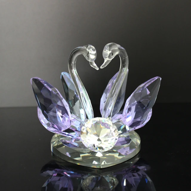 popular wholesale crystal swan gift for wedding