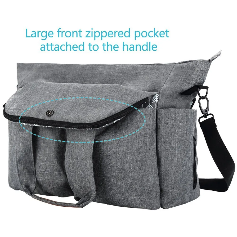 logo large durable diaper bag tote satchel messenger for mom