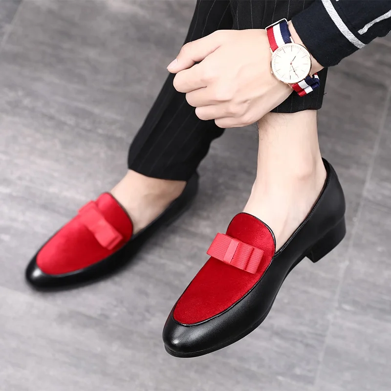SS0461 Korean style men dress loafers 2019 latest red dress shoes for men with bowknot, Red,black
SS0461 Korean style men dress loafers 2019 latest red dress shoes for men with bowknot, Red,black