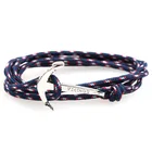 BN-E Fashion Jewelry Custom 316L Stainless Steel Anchor Nautical Rope Bracelet For Men