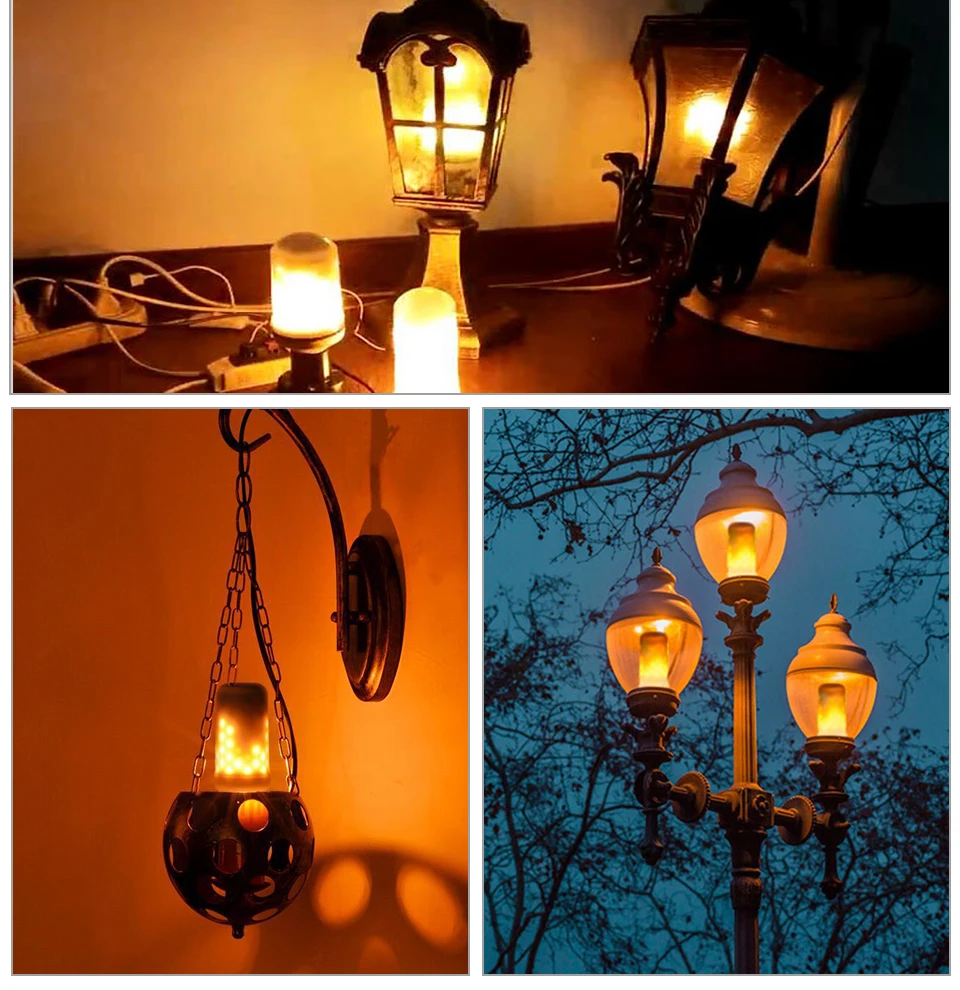 E27 Led Flame Lamp E14 LED Flame Effect Light Bulb E26 110V 220V Flickering Emulation Fire Lights 5W 7W Decoration Lamp (9)