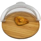 High Quality Bamboo Wood Round Shape Serving Tray for Hotel