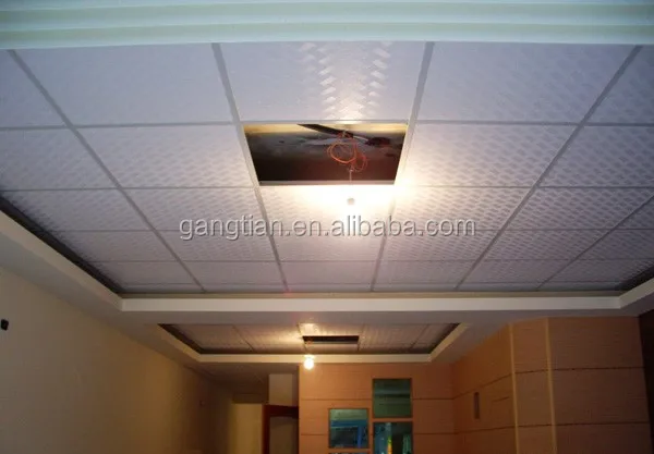 Plasterboard Ceiling Vinyl Faced Gypsum Ceiling Tile Vinyl