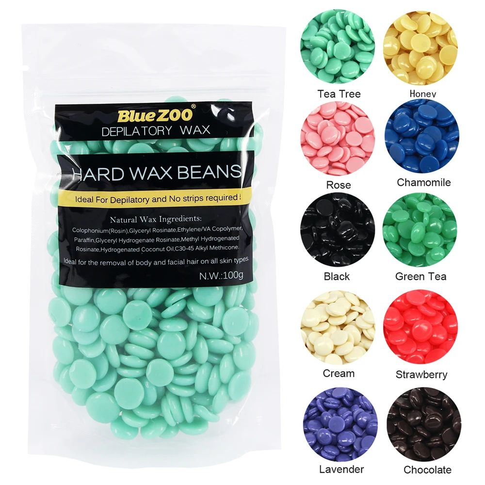 bluezoo 100g depilatory hot film hard wax beans pellet waxing