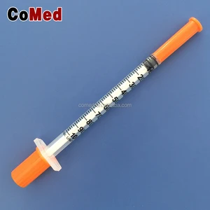 disposable insulin syringe 1ml/0.5ml u-100/40 with fixed needle