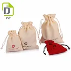 Simple Linen Jute Sack Jewelry Pouch Drawstring Gift Bag Wedding Favor