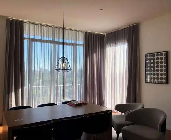 Snake Type Curtain And Drapery Sheer Window Curtains Double Layers