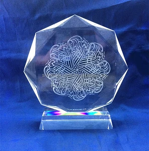 crystal islamic octagon blank for wedding gifts