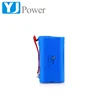 High quality 7.4v 2500mah rechargeable 18650 2s li ion battery pick with JST connector