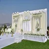 outdoor aluminum bridal runway with backdrop