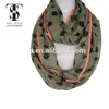 Dot and star custom printing100 polyester scarf high quality infinity scarves loop