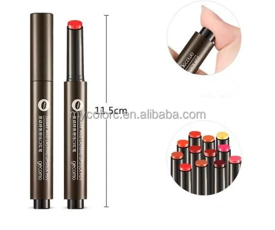 GECOMO Long Stick Pressed Lipstick Matte Waterproof Press lip stick /push cosmetic pencil packaging 12 colors
GECOMO Long Stick Pressed Lipstick Matte Waterproof Press lip stick /push cosmetic pencil packaging 12 colors