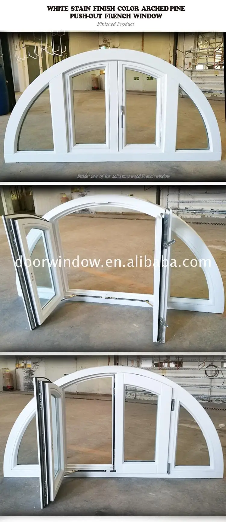 Window with black color arch top treatments for arched windows
