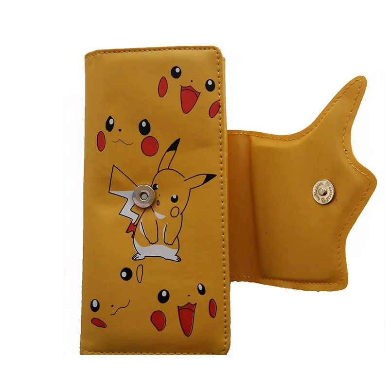 Ecoparty Gift Anime Pokemon Pikachu Wallet Kawaii Unisex Women Men Long Style PU Purse Billfold Notecase