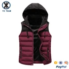 Red Vest Down Vest Ultra Light Unisex Stylish Wine Red Men Puffer Vest With Hood