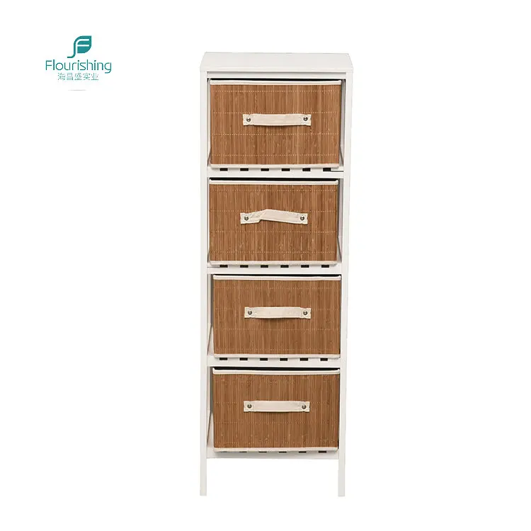 Household Storage Furniture MDF Cabinet Shelves With 4 Drawer