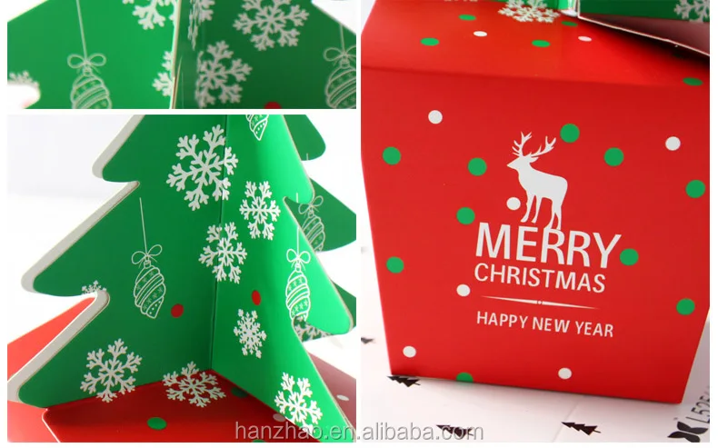 christmas tree shaped paper candy box gift boxes