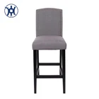 CheapTall wooden amrest bar stool tuffed pub bar chair counter bar stool