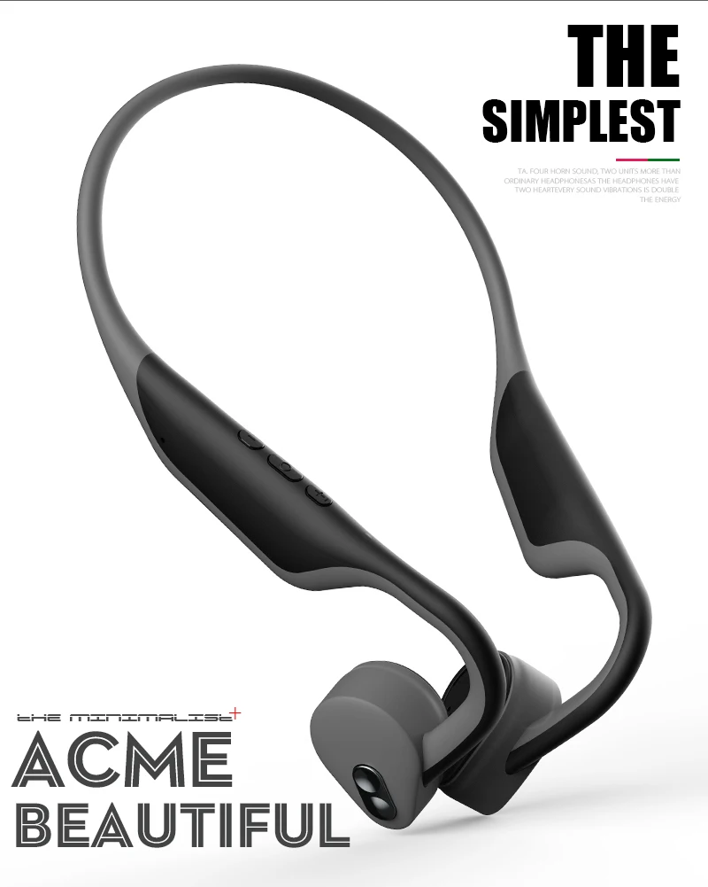 New 2019 Stereo Bone Conduction Bluetooth Headset Bluetooth 5.0 Wireless Sports Earphone - ANKUX.COM
