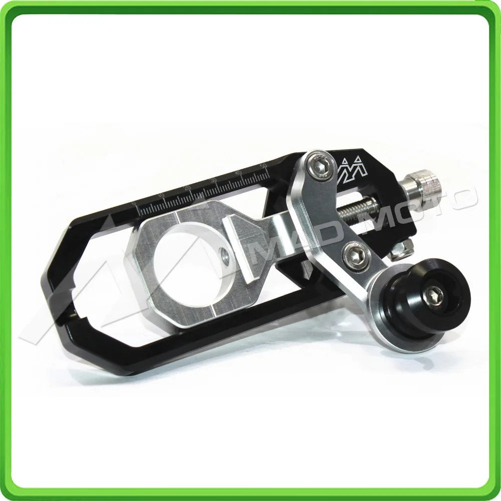Motorcycle Chain Tensioner Adjuster with spool kit for Yamaha FZ1 2006 2007 2008 2009 2010 2011 2012 2013 2014 2015 Black&Silver (5)