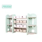 China play school plastic furniture toy storage bookshelves factory