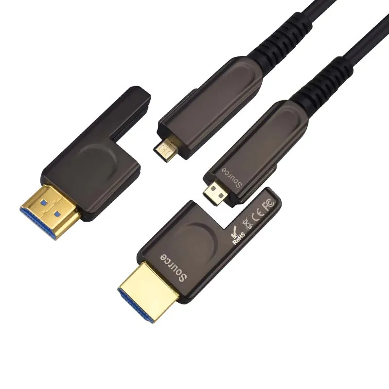 RJC1078D-30Meters new arrival hdmi plug D to D active optical cable with 4K, Black 
RJC1078D-30Meters new arrival hdmi plug D to D active optical cable with 4K, Black
